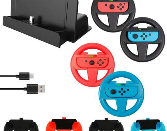 Joy Con & Steering & Nintendo Switch OLED 2021 Ladestation