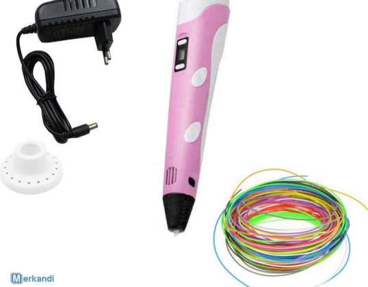 Juego de inicio de bolígrafos 3D - Dibujo y manualidades para niños - Incluye color rosa