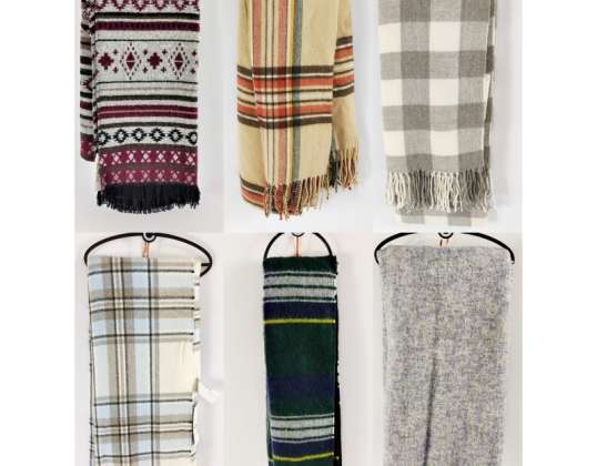 Асортиментний комплект жіночих повсякденних зимових шарфів - Артикул 2771