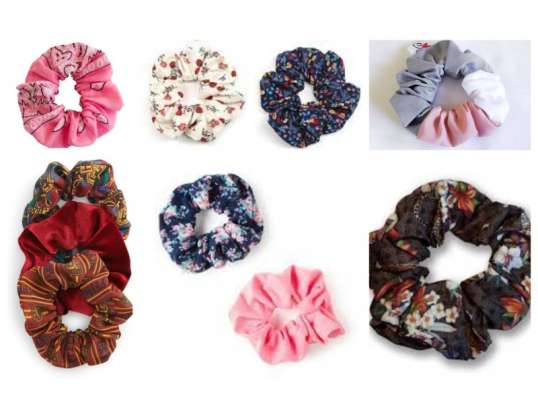 Scrunchies haaraccessoires partij assortiment aanbieding