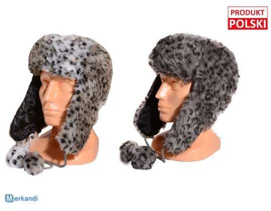 KVINNERS VINTERLUE EARED USHANKA VARMT POLSK PRODUKT