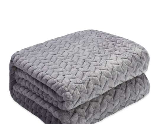 Blanket embossed blanket herringbone 160x200