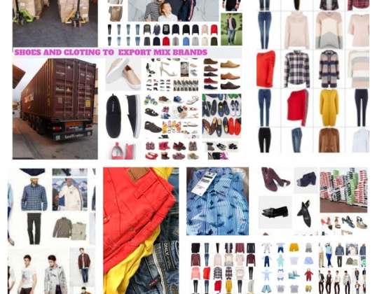 Sale of clothing and footwear Women man and child wholesale in container