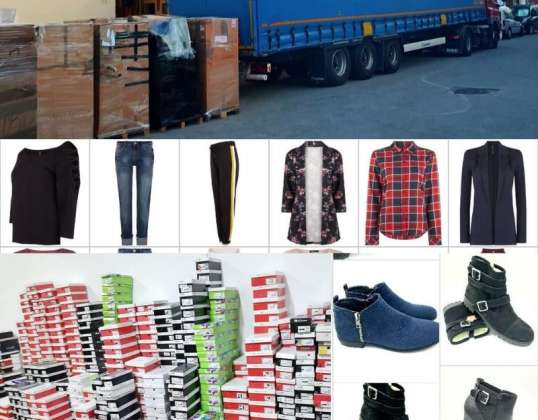 Exportní kontejner pro dámské, pánské a dětské oblečení a obuv - REF: 17352