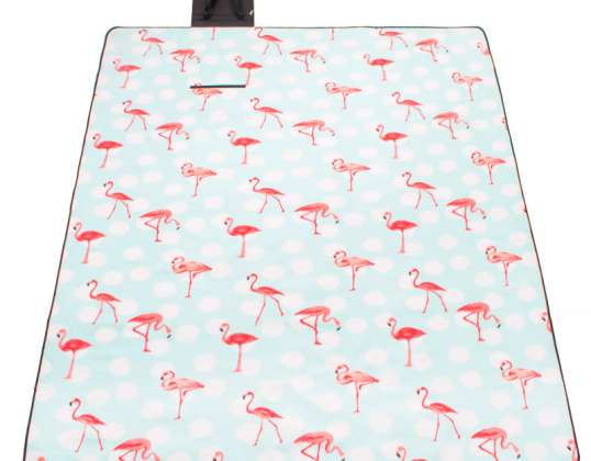 Strandpicknickfilt med flamingos 200x240 cm Mat PM011