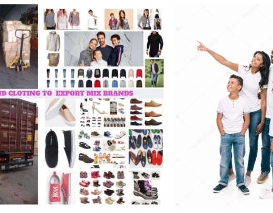 Herren-, Damen- und Kinderbekleidung und Schuhe - Exportcontainer REF: 280112