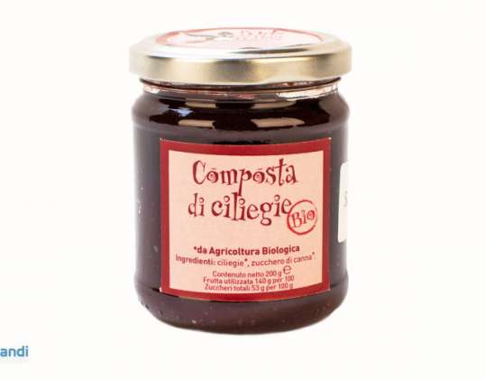 Organic compote of wild cherries