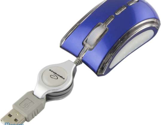 USB MOUSE MINI CABLATO OTTICO LED CELANEO EM109B