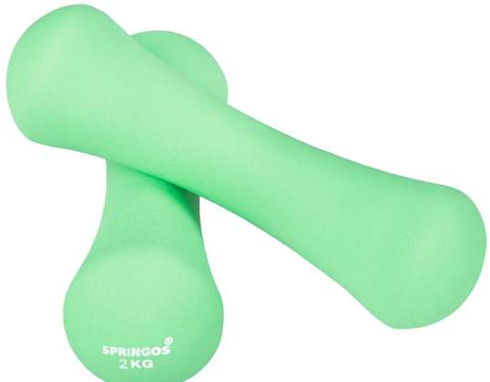 Dumbbell weights green 2x2kg FA1040