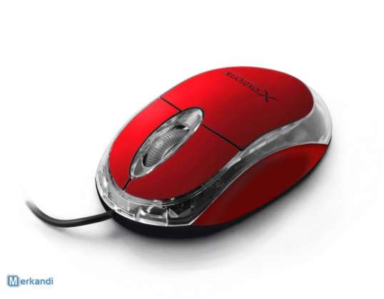 EXTREME CABLE MOUSE 3D-Opt. USB CAMILLE KIRMIZI XM102R