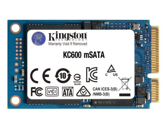 Kingston Technology KC600 mSATA 1024GB Serial ATA III 3D TLC