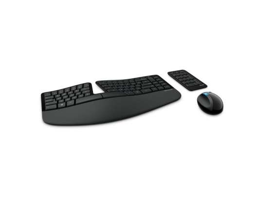 Microsoft Sculpt Ergonomischer Desktop RF Wireless Deutsch Schwarz