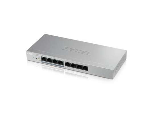 Zyxel GS1200-8HP v2 Managed Gigabit Ethernet (10/100/1000) Gray Power over Ethernet (PoE) support