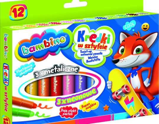 BAMBINO Crayons Sticks 12 Couleurs