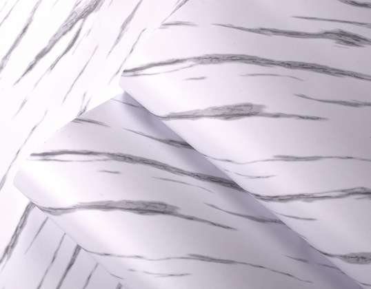 Foil roll αυτοκόλλητη ταπετσαρία καπλαμά λευκό μάρμαρο τζαζ 1 22x50m