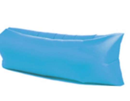 SOFA materac łóżko leżak na powietrze błękitny 200x70cm