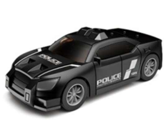 Samochód auto metalowe resorak policja czarny 7cm
