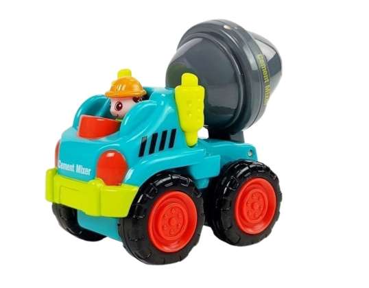 Detské autíčko, stavebné autíčko, hračka pre dvojročné dieťatko, domiešavač betónu HOLA