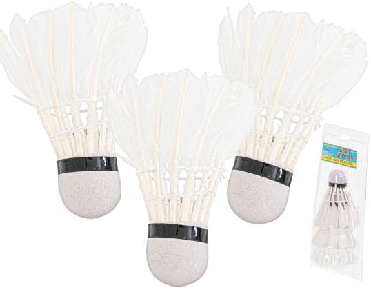 Badminton Feather Shuttles 3 stuks
