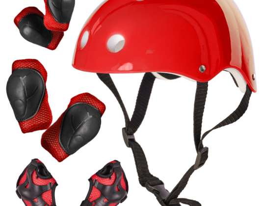 Chrániče helmy na kolečkové brusle, nastavitelné, červené