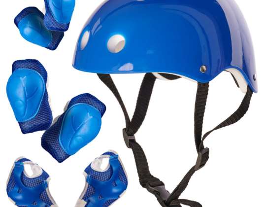 Helmet skateboard pads adjustable blue