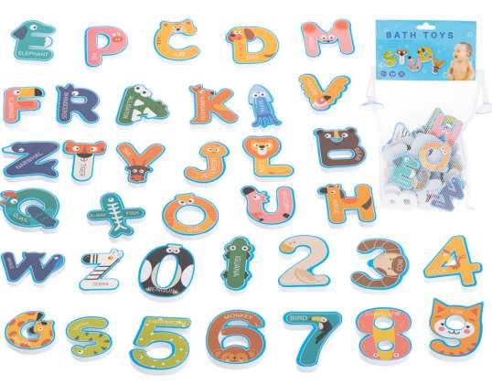 Water toy for kids bath stickers foam numbers letters