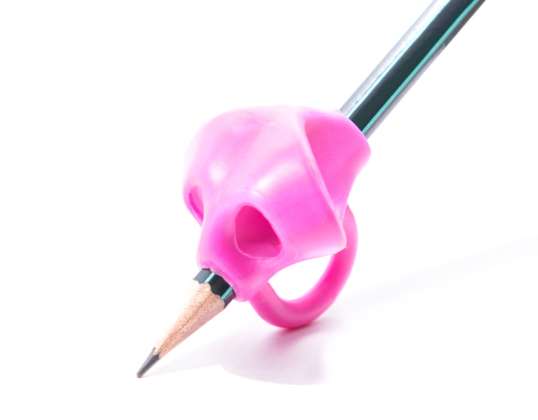 Sovrapposizione di correzione di scrittura per penna rosa