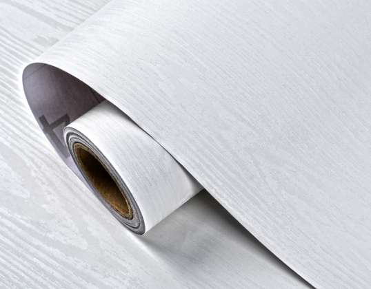 Foil roll αυτοκόλλητη ταπετσαρία καπλαμά λευκή δρυς 1 22x50m