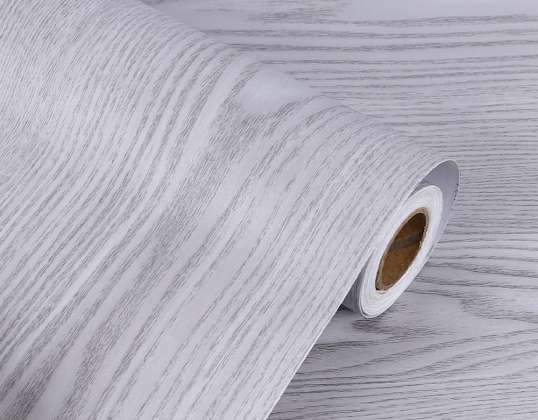 Foil roll αυτοκόλλητη ταπετσαρία καπλαμά ασημί-γκρι δρυς 1 22x50m