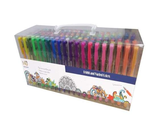 Gel pens colorful glitter set XXL 140pcs.