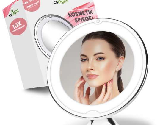 CS Light® cosmetic mirror with light - [3] brightness levels - [360°]