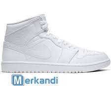 AIR JORDAN 1 MID TRIPPEL HVIT 2.0 - 554724-130