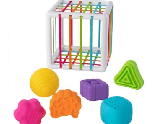 Cubo Flessibile Sensoriale Jigsaw Puzzle Forma Sorter Giocattolo Plug-in Cubo