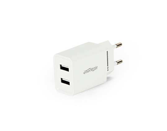 Зарядное устройство для мобильных устройств EnerGenie White Indoor EG-U2C2A-03-W