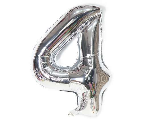 Silver Foil Balloon No 4 (32')