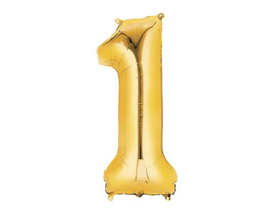 Gold Foil Balloon No 1 (16')