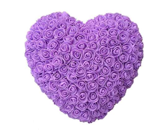 Rose Heart 35cm Purple