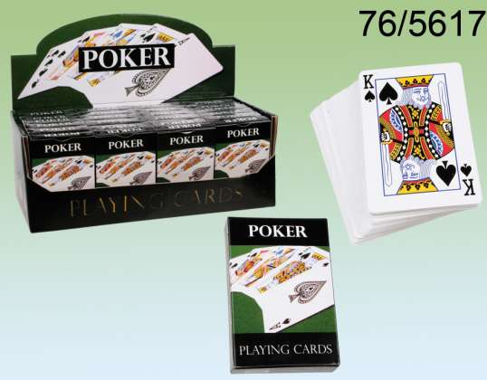 Playing Cards, Poker, 54 cards per deck, 24 pcs. per display