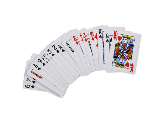 Mini Playing Cards, Poker, ca. 6 x 4 cm, 54 cards per deck, 24 pcs. per display