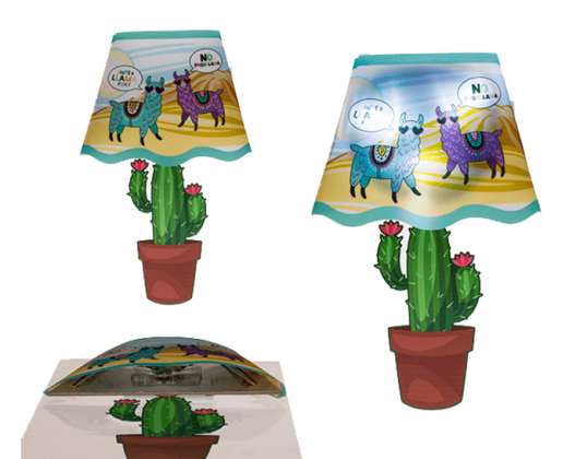 Plastic Wall Sticker Llama &amp; Cactus, ca. 31 x 18,5 cm