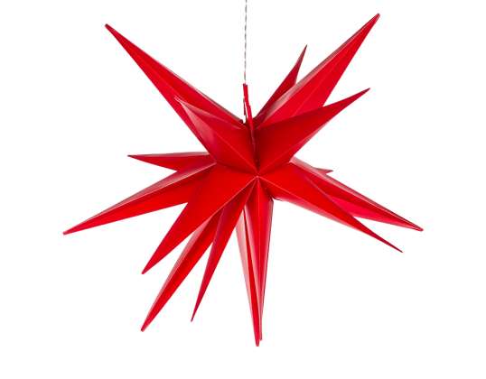 Zložljiva rdeča zvezda LED 35cm (3 baterije AA)