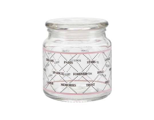 Miss Etoile Big Glass Jar With Text