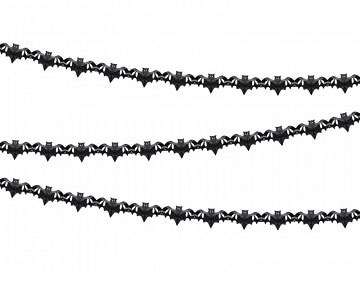 Guirlande de tissus Chauves-souris, noires, 4m