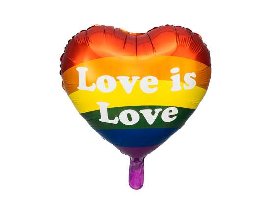 Фольгированный воздушный шар Love is Love, 35см, микс