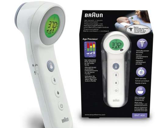 BRAUN BNT400 LCD NIET-CONTACT THERMOMETER
