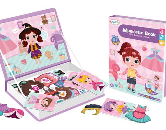 Magnetic puzzle book puzzle on magnet dress up doll 51el.