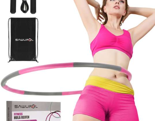 Hula Hoop Reifen Fitness 8 Teile+Springseil+Tasche Erwachsene