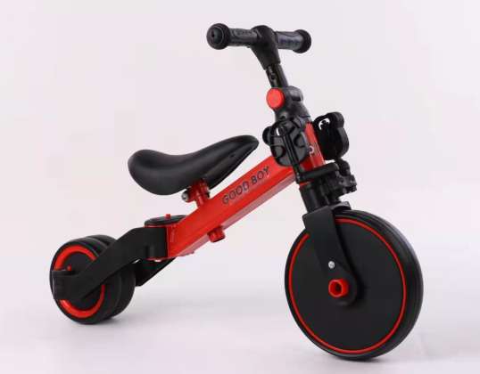 Trike Fix Mini Balance Tricycle 3in1 cu pedale roșii