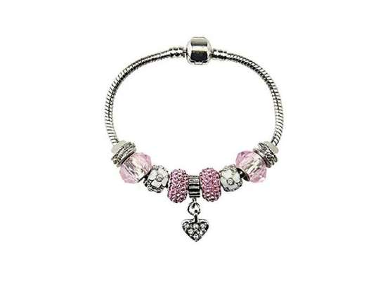 Pandora Style Bracelets Pack Mix Steel Plated in Sterling Silver