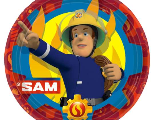 Fireman Sam 2017 - Popierinė plokštelė 23cm, 8 vnt